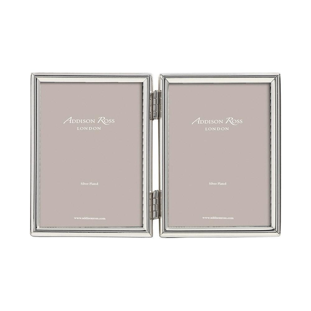 Fine Edged Silver Double Photo Frame - Addison Ross Ltd UK