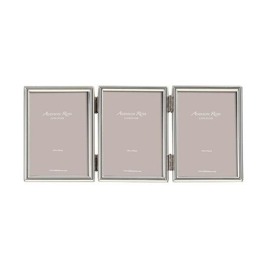 Fine Edged Silver Triple Photo Frame - Addison Ross Ltd UK