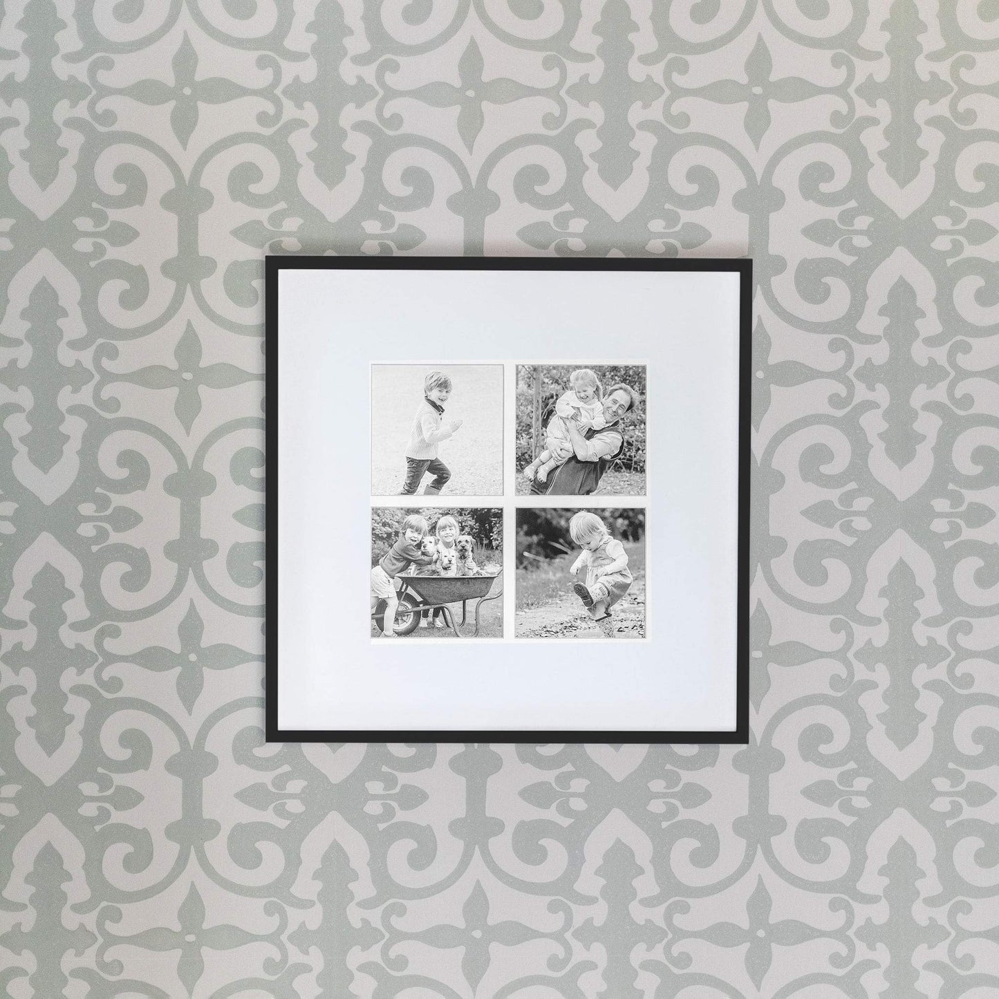 Four Aperture Black Wall Hanging Frame - Addison Ross Ltd UK