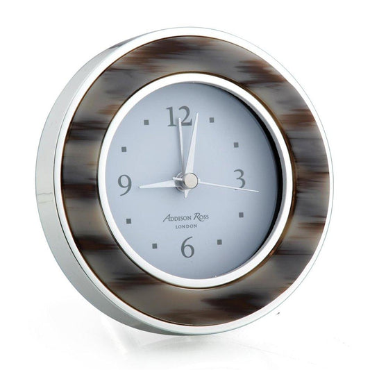 Grey Horn & Silver Alarm Clock - Addison Ross Ltd UK