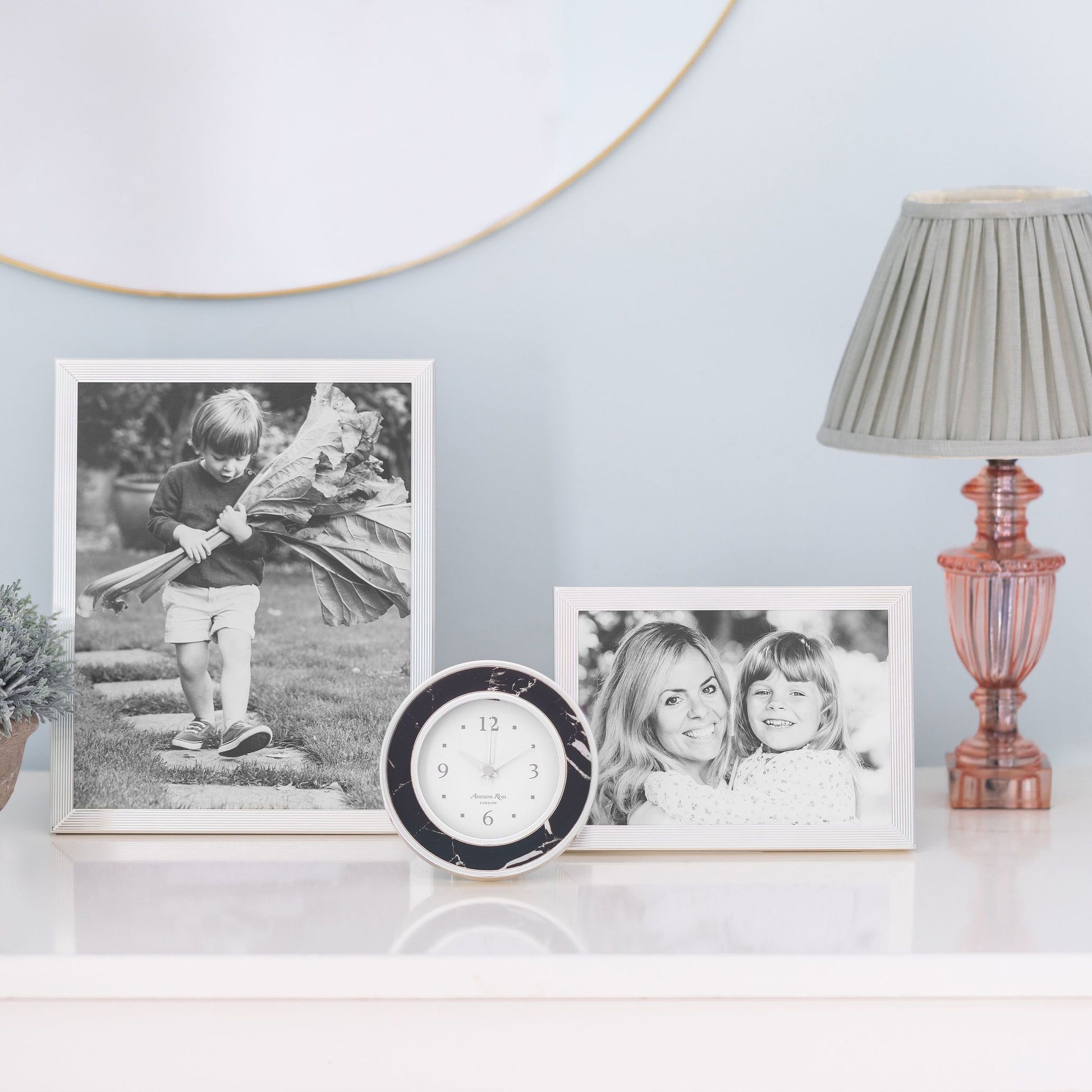 Grooved Silver Plate Photo Frame - Addison Ross Ltd UK