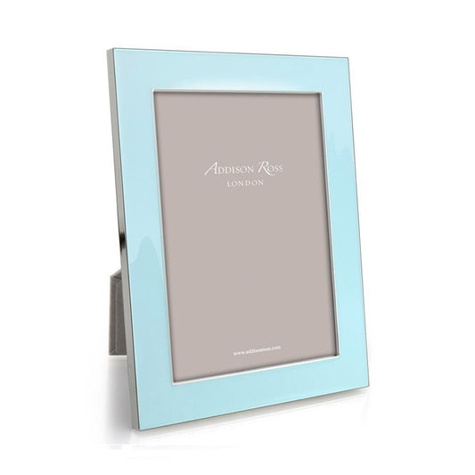 Ice Blue Enamel & Silver Wide Frame - Addison Ross Ltd UK