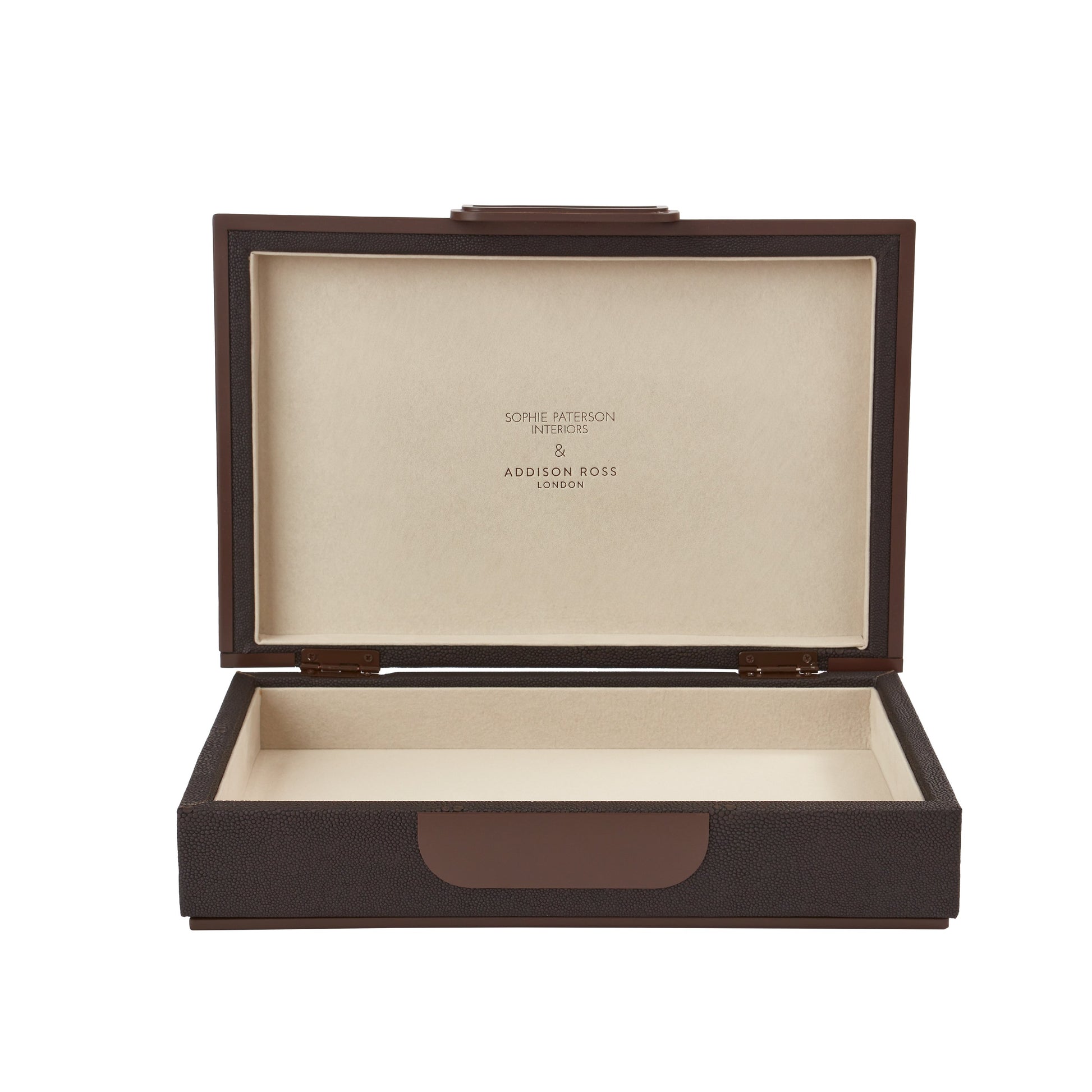 Large Anthracite Faux Shagreen Box - Addison Ross Ltd UK