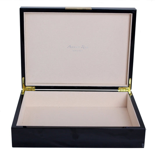 Large Black Lacquer Box With Gold - Addison Ross Ltd UK
