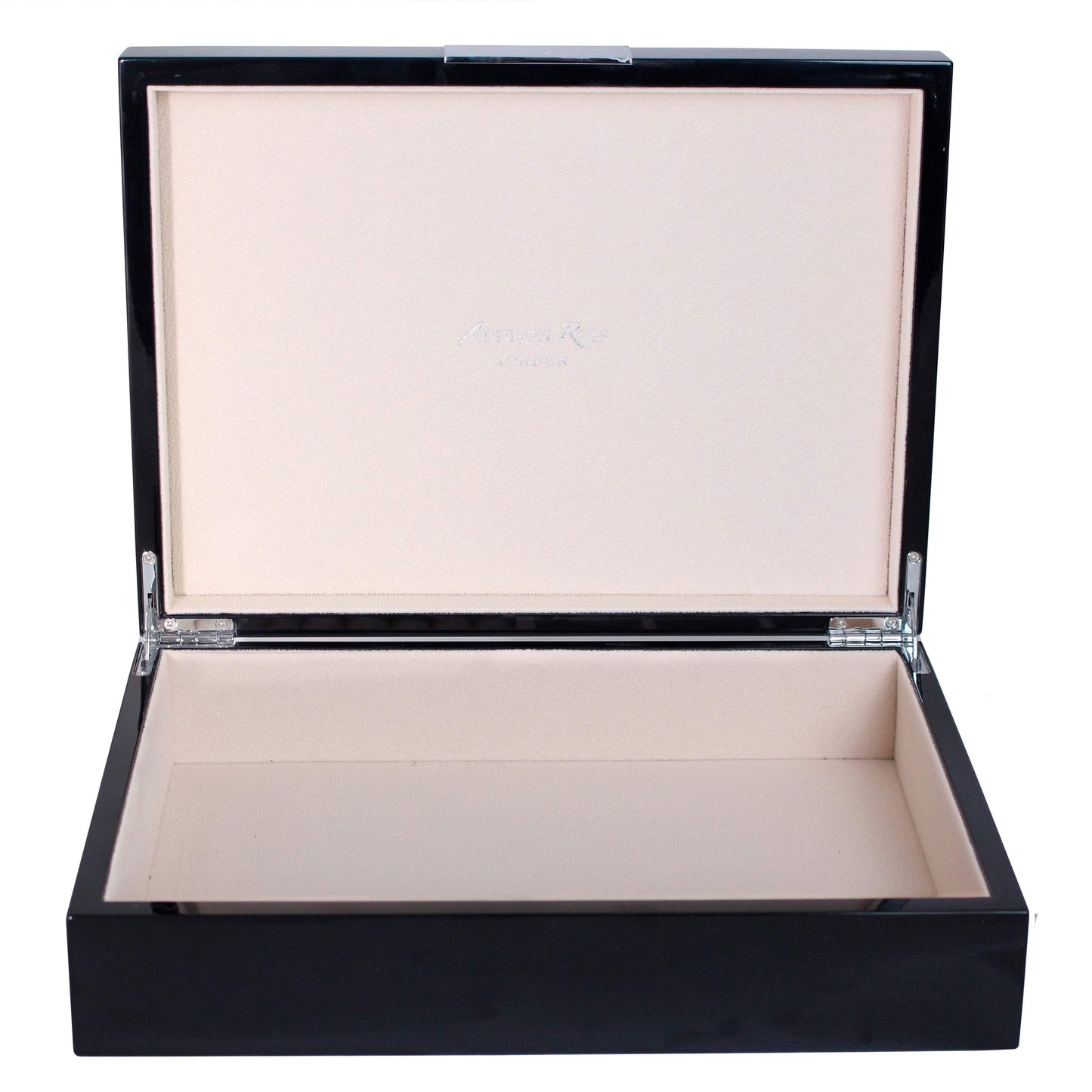 Large Black Lacquer Box With Silver - Addison Ross Ltd UK