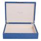 Large Blue Shagreen Lacquer Box with Silver - Addison Ross Ltd UK