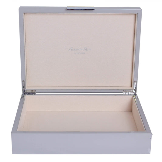 Large Chiffon Lacquer Box With Silver - Addison Ross Ltd UK