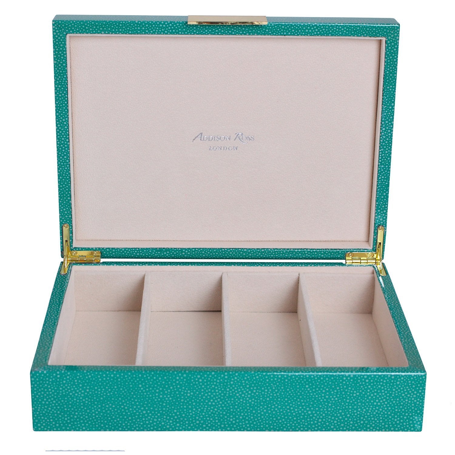 Large Green Shagreen & Gold Glasses Box - Addison Ross Ltd UK