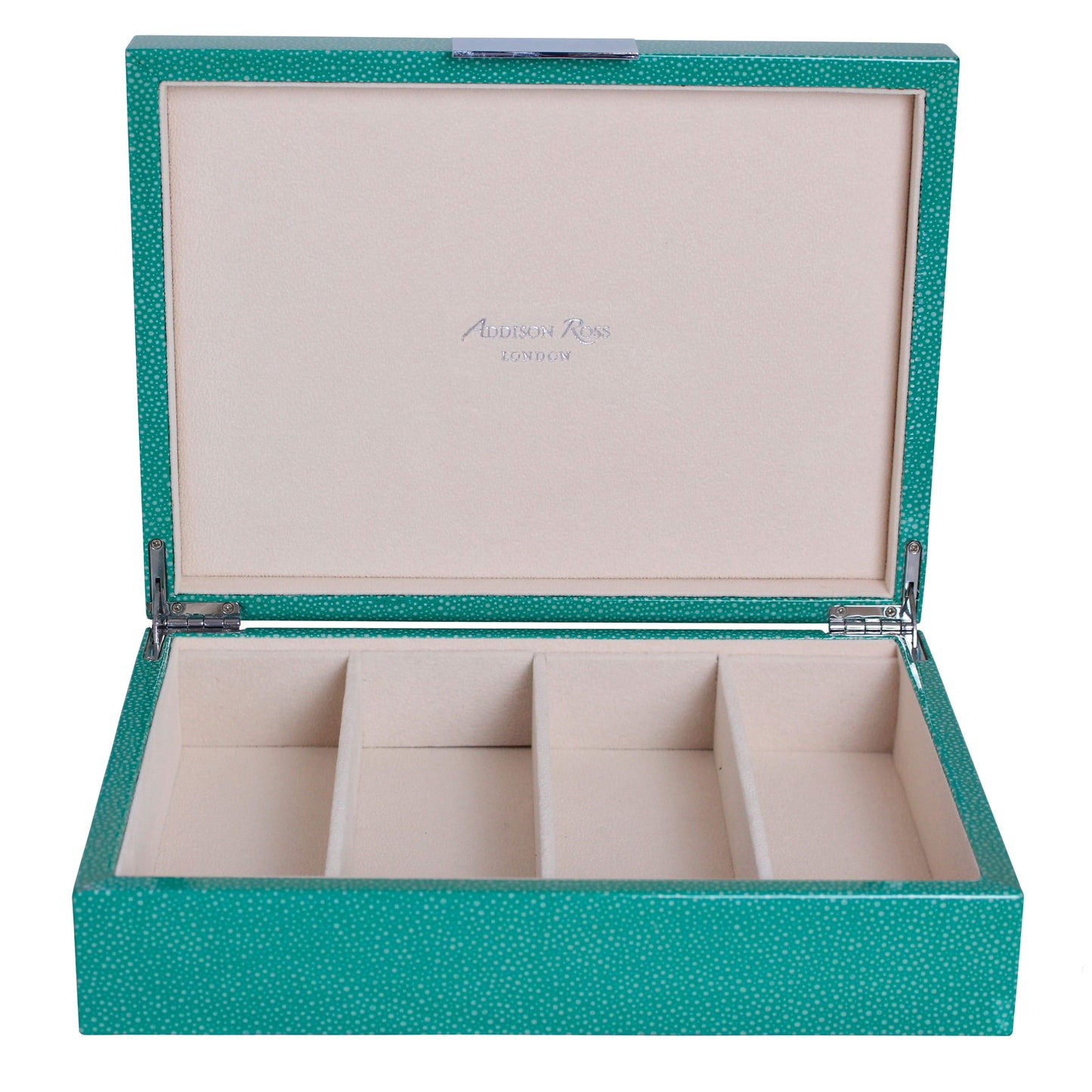 Large Green Shagreen & Silver Glasses Box - Addison Ross Ltd UK
