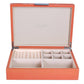 Large Orange Croc Jewellery Box with Silver - Addison Ross Ltd UK