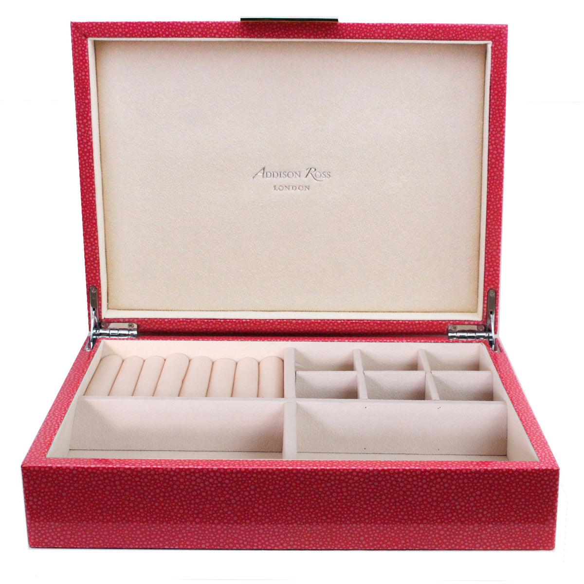 Large Shagreen Jewellery Box Silver