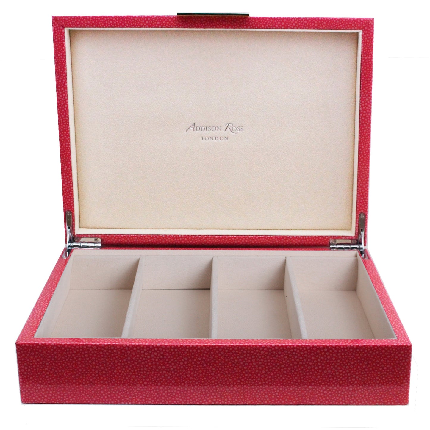 Large Pink Shagreen & Silver Glasses Box - Addison Ross Ltd UK