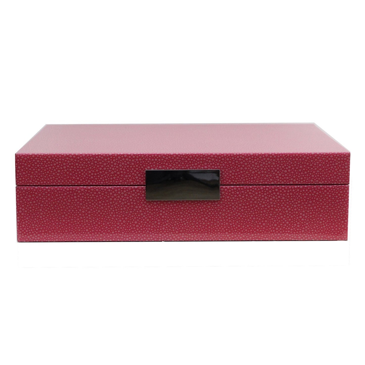 Large Pink Shagreen Watch Box with Silver - Addison Ross Ltd UK