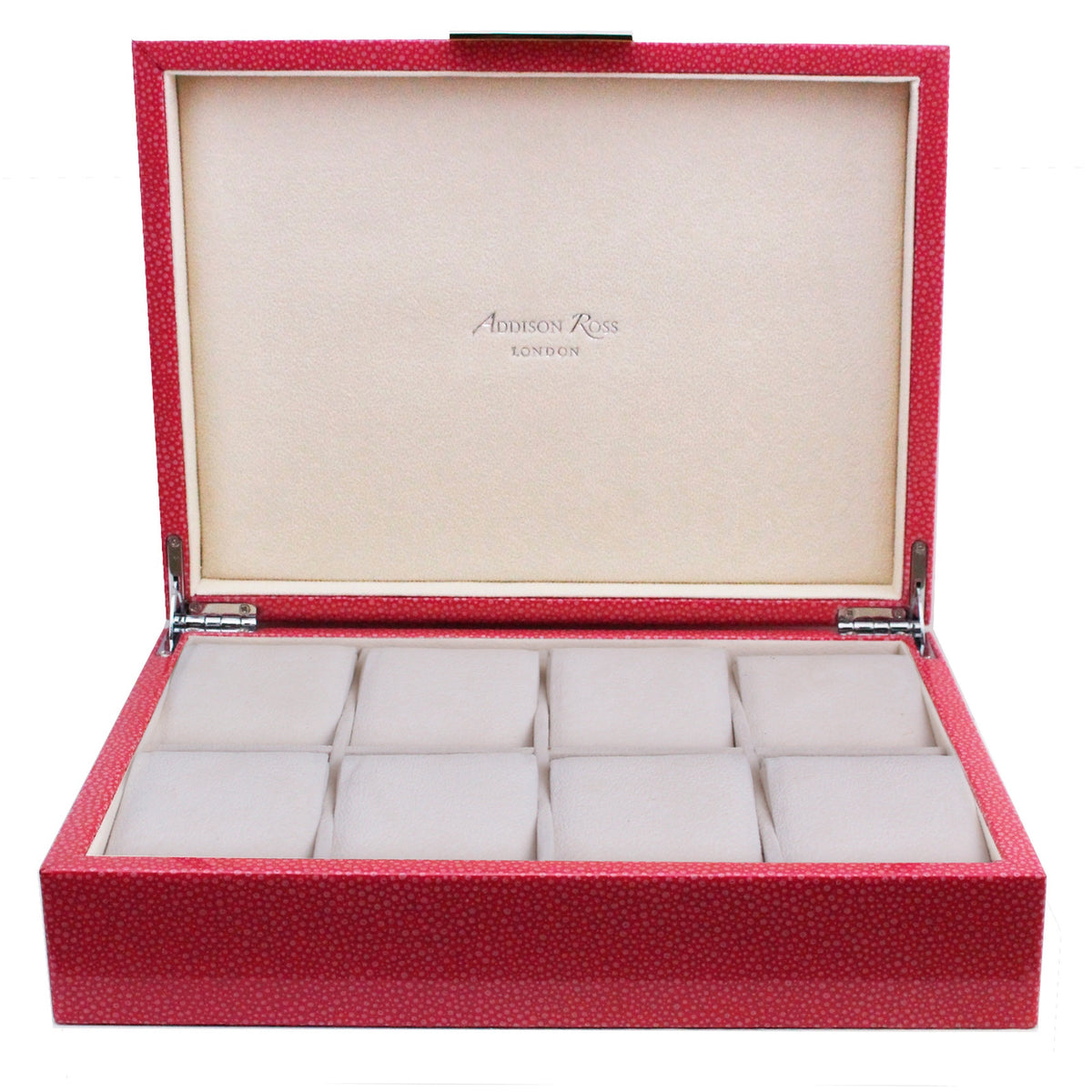 Large Shagreen Watch Box Silver
