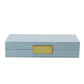 Light Blue Lacquer Box With Gold - Addison Ross Ltd UK