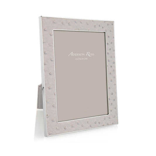 Mist Ostrich & Silver Frame - Addison Ross Ltd UK