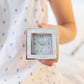 Mother of Pearl Shell & Silver Square Silent Alarm Clock - Addison Ross Ltd UK