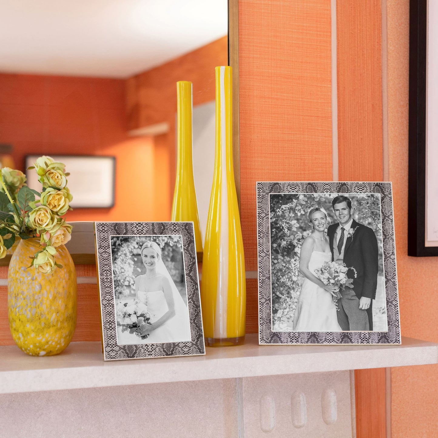 Natural Snake & Silver Frame - Addison Ross Ltd UK