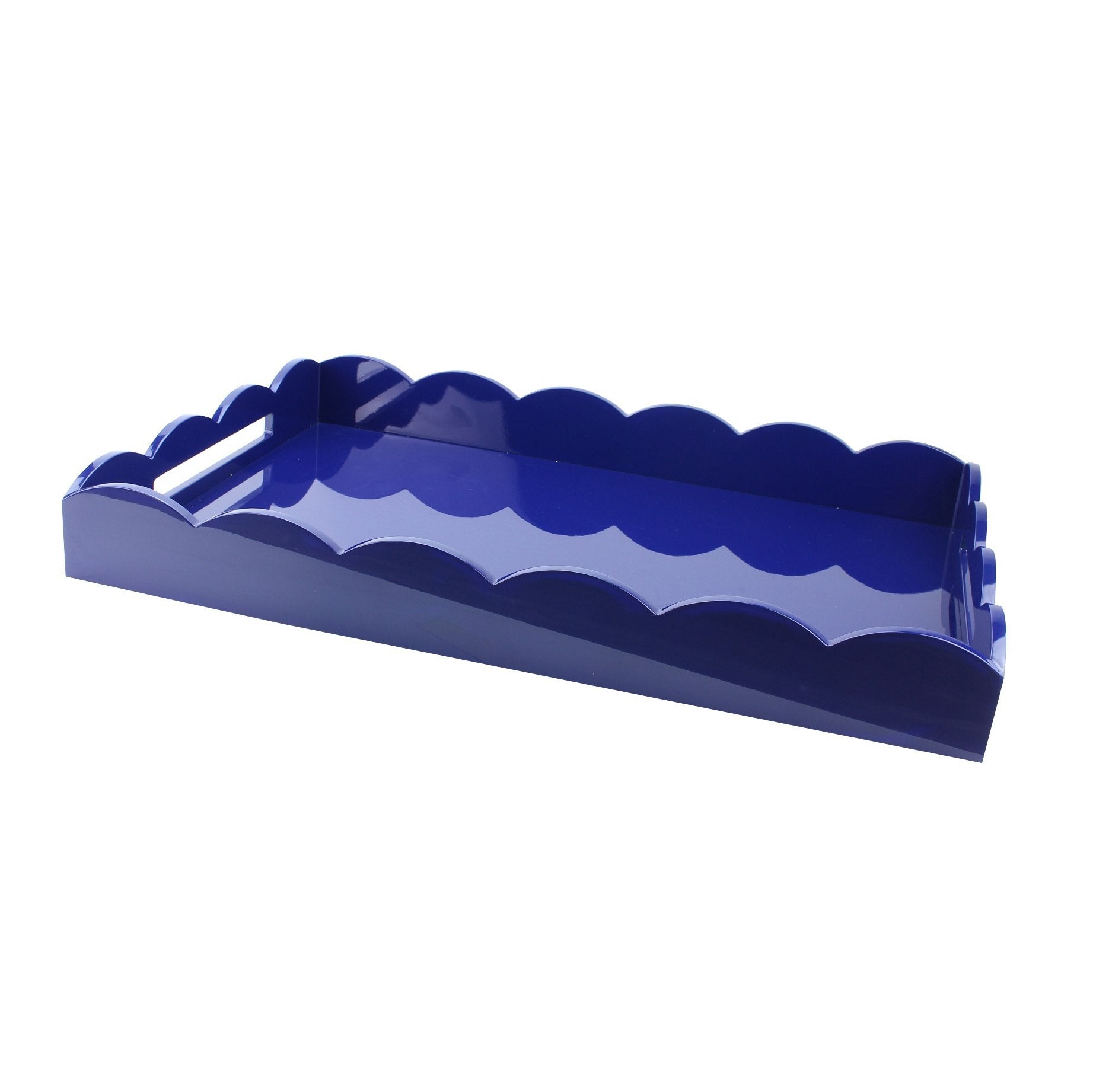 Large Lacquered Scallop Ottoman Tray