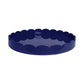 Navy Round Large Lacquered Scallop Tray - Addison Ross Ltd UK