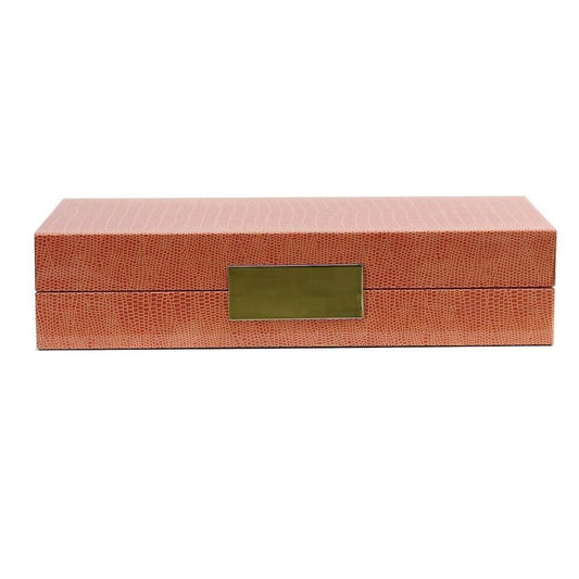 Orange Croc Box With Gold - Addison Ross Ltd UK