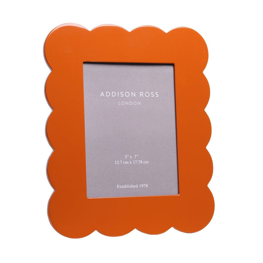Orange Scalloped Lacquer Photo Frame - Addison Ross Ltd UK