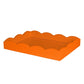 Orange Small Lacquered Scalloped Tray - Addison Ross Ltd UK