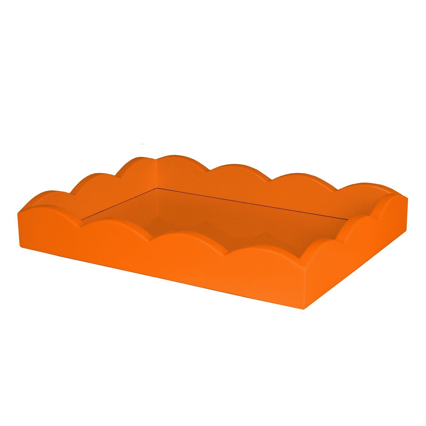 Orange Small Lacquered Scalloped Tray - Addison Ross Ltd UK