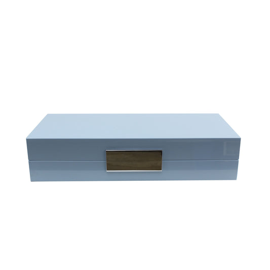 Pale Denim Lacquer Box with Silver - Addison Ross Ltd UK