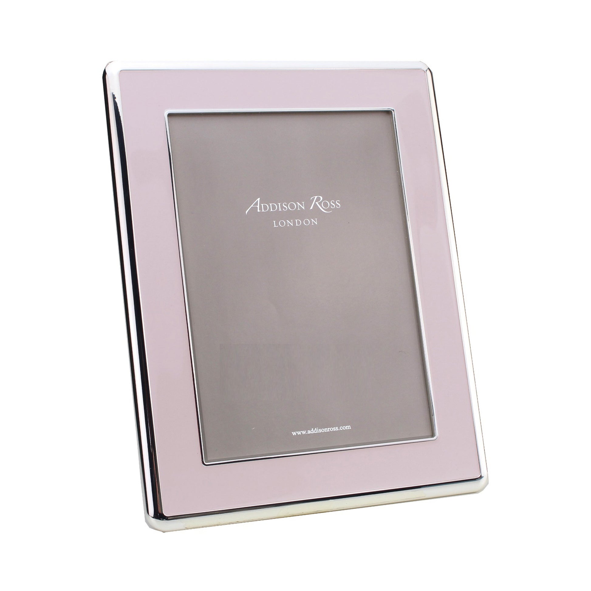 Pale Pink Enamel & Silver Curve Frame - Addison Ross Ltd UK