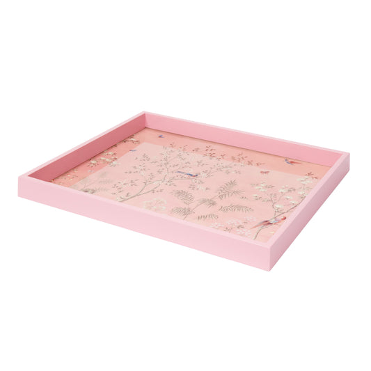 Pink Medium Chinoiserie Tray - Addison Ross Ltd UK