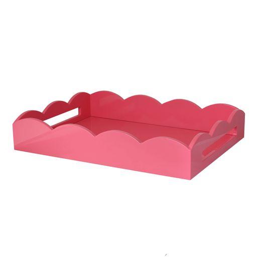 Pink Medium Lacquered Scallop Serving Tray - Addison Ross Ltd UK
