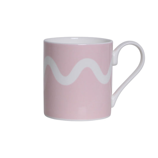 Pink Squiggle Bone China Mug - Addison Ross Ltd UK