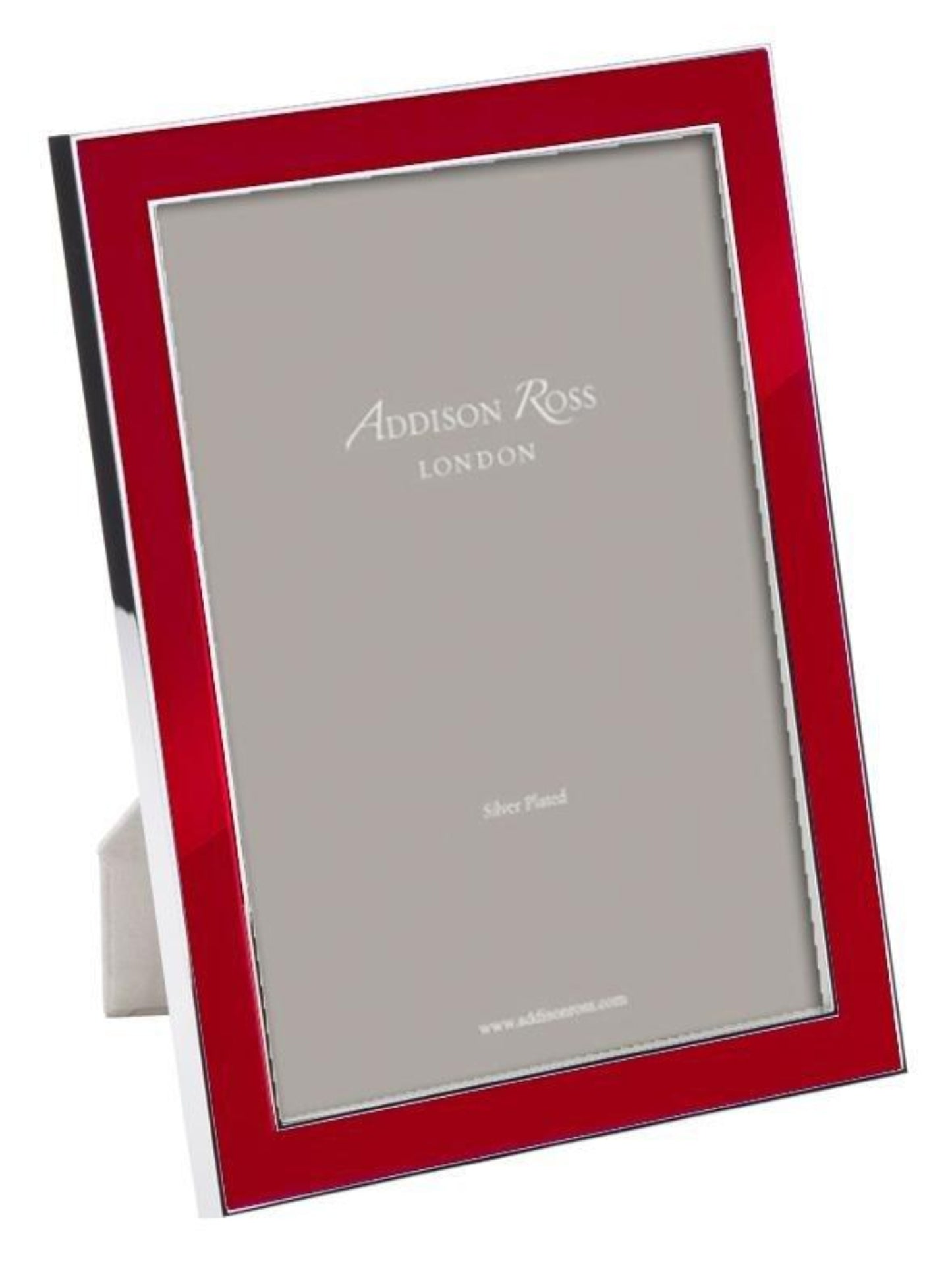 Red Enamel & Silver Frame - Addison Ross Ltd UK