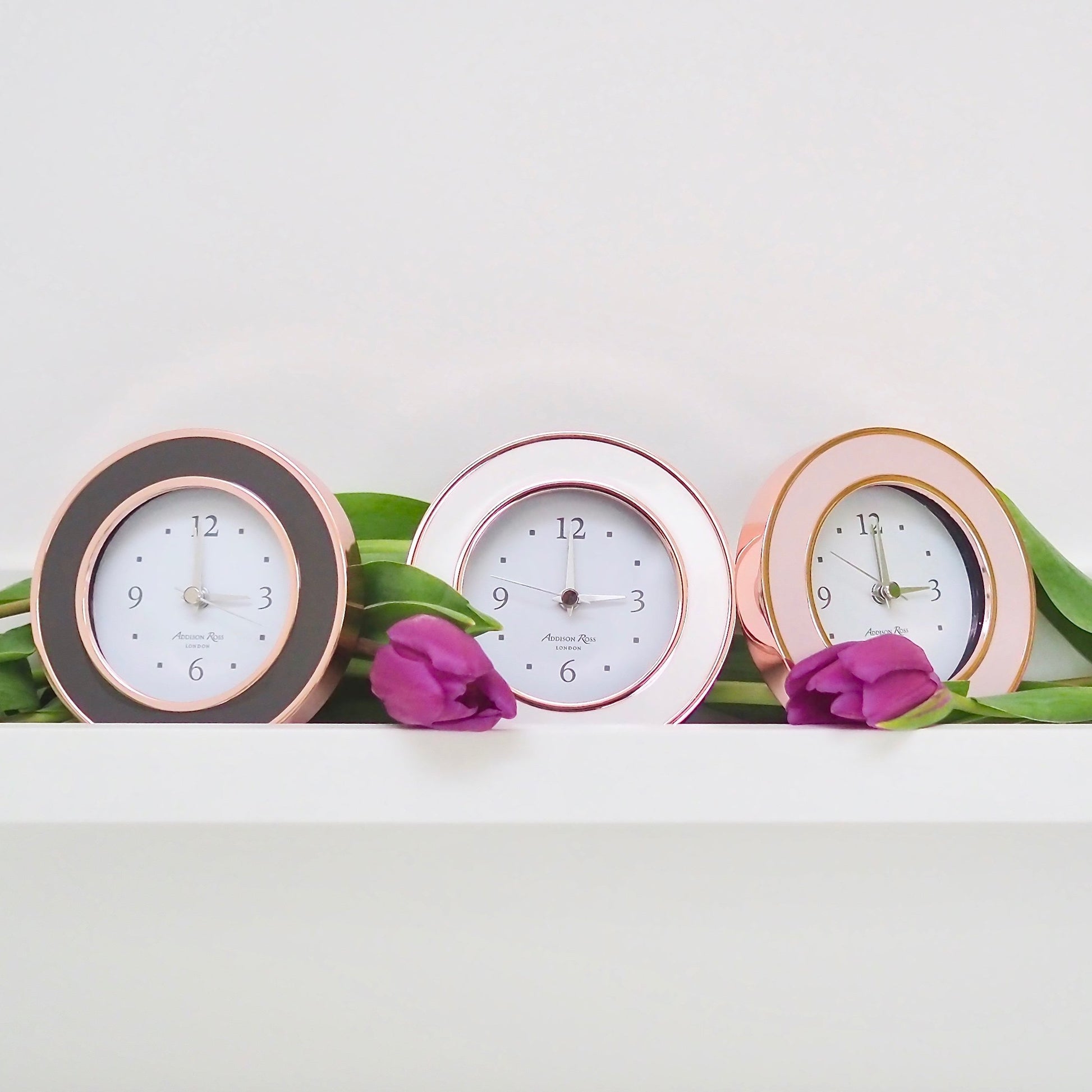 Rose Gold & Taupe Alarm Clock - Addison Ross Ltd UK