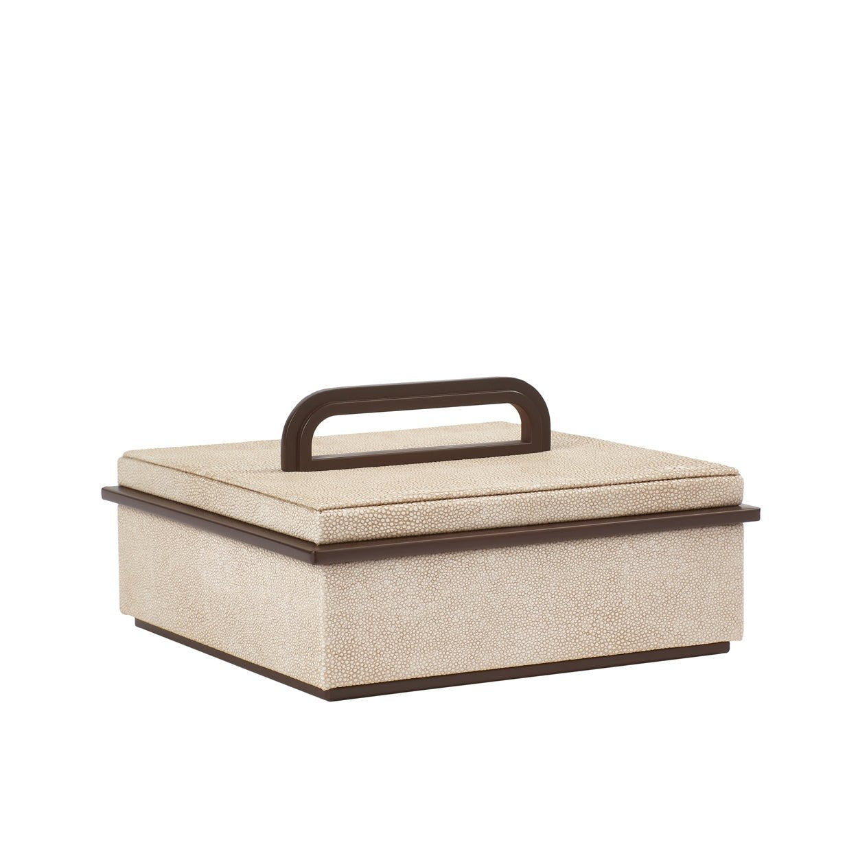 Small Ecru Faux Shagreen Box - Addison Ross Ltd UK