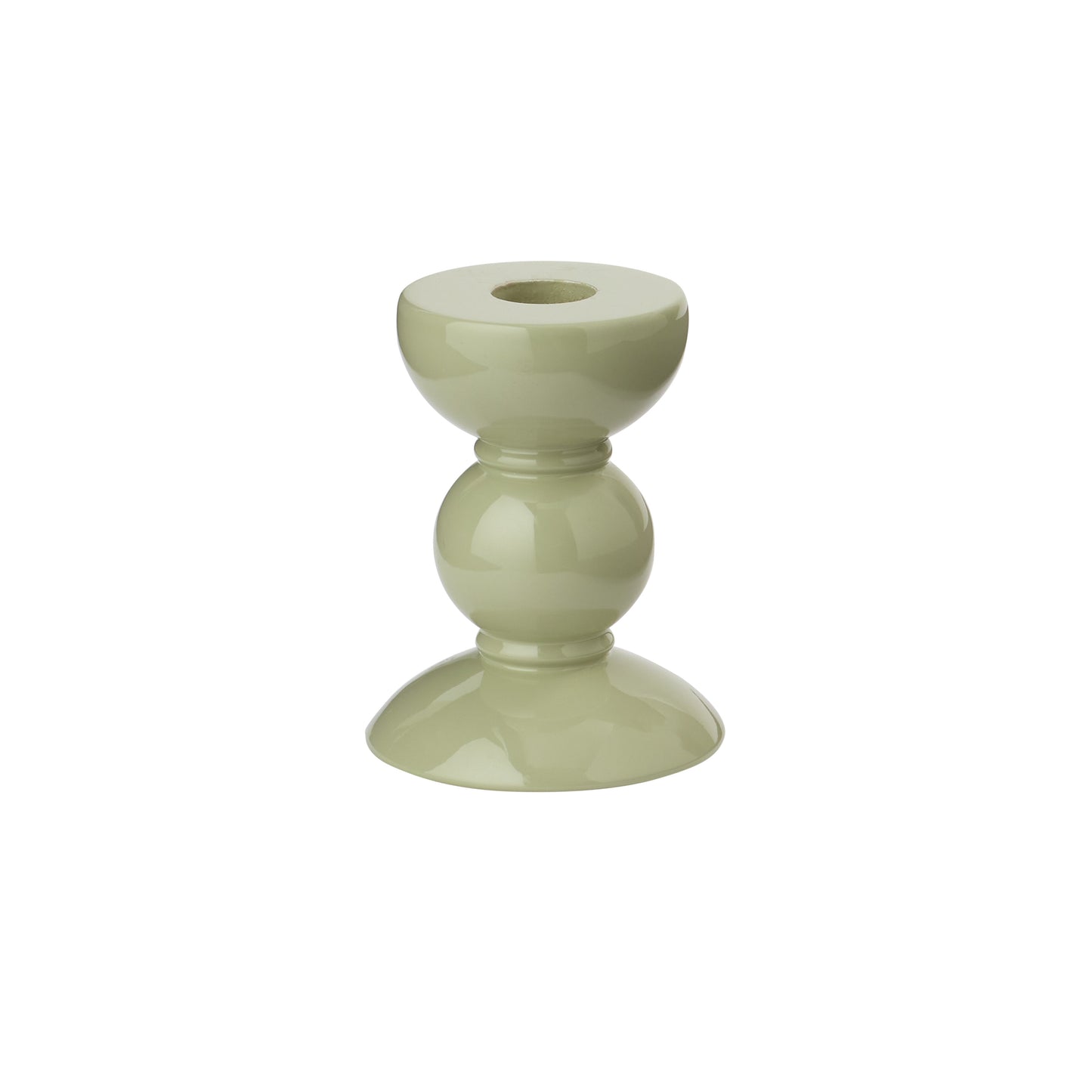 Small Sage Bobbin Candlestick - 10cm - Addison Ross Ltd UK