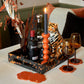 Tall Orange Bobbin Candlestick - 24cm - Addison Ross Ltd UK