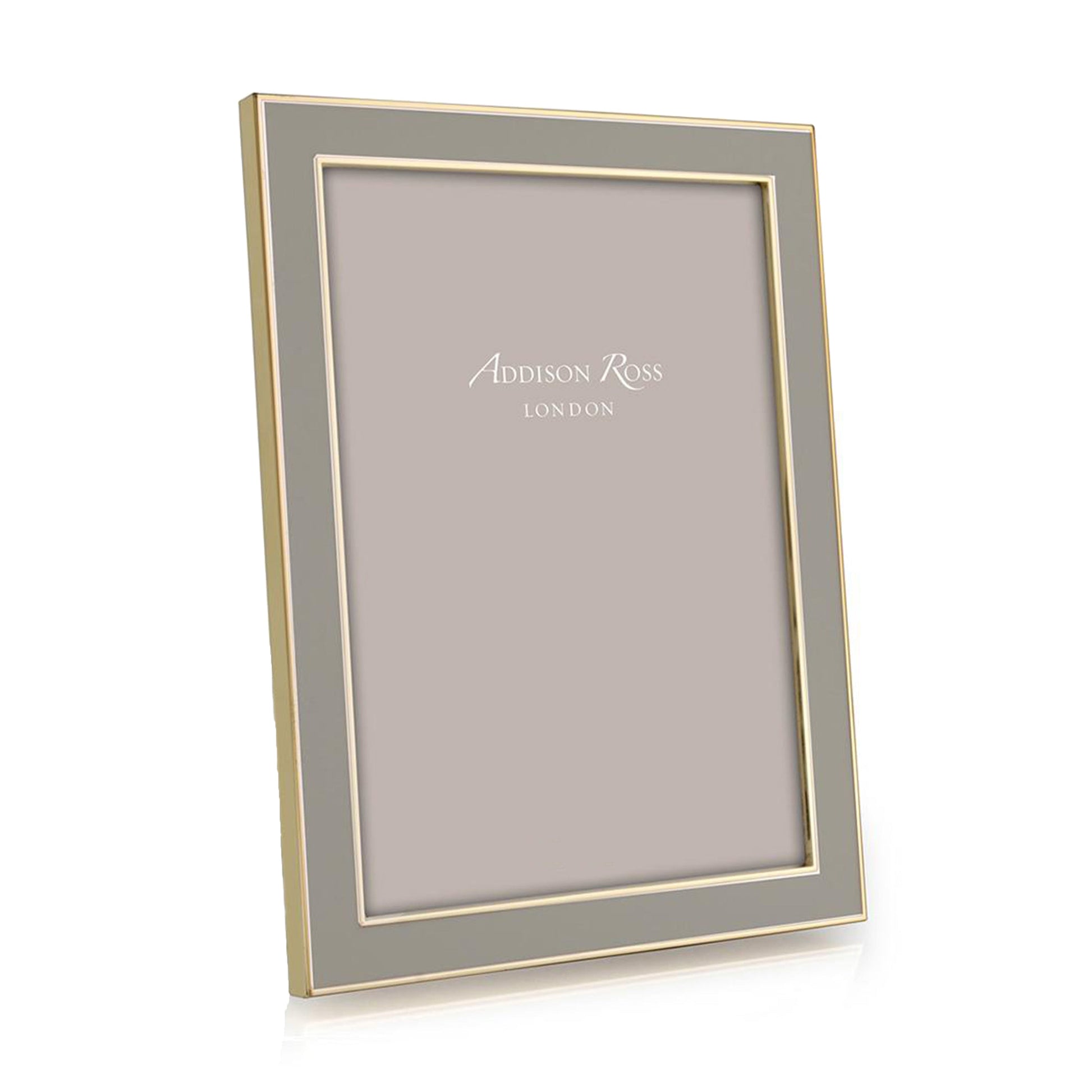 Taupe Enamel & Gold Frame - Addison Ross Ltd UK