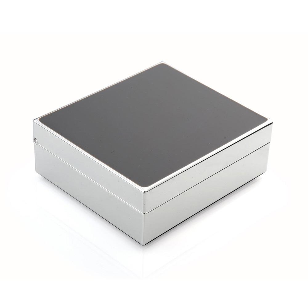Taupe Enamel & Silver Box - Addison Ross Ltd UK