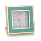 Turquoise & Gold Square Silent Alarm Clock - Addison Ross Ltd UK
