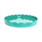 Turquoise Round Medium Lacquered Scallop Tray - Addison Ross Ltd UK