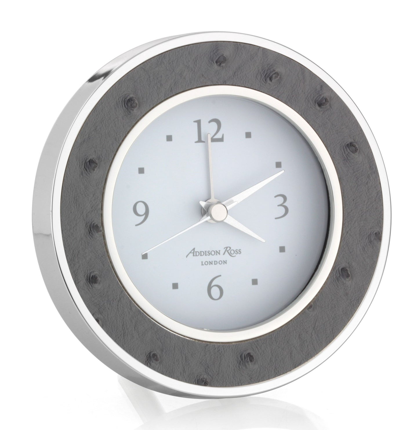 Urban Ostrich Silver Alarm Clock - Addison Ross Ltd UK
