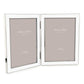 White Enamel & Silver Double Frame - Addison Ross Ltd UK