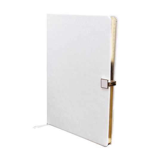 White & Gold A4 Notebook - Addison Ross Ltd UK
