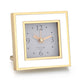 White & Gold Square Silent Alarm Clock - Addison Ross Ltd UK