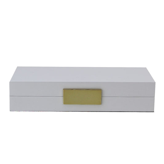 White Lacquer Box With Gold - Addison Ross Ltd UK