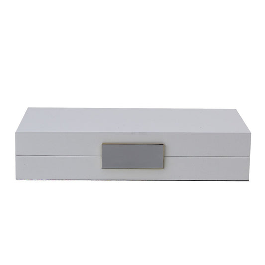 White Lacquer Box With Silver - Addison Ross Ltd UK