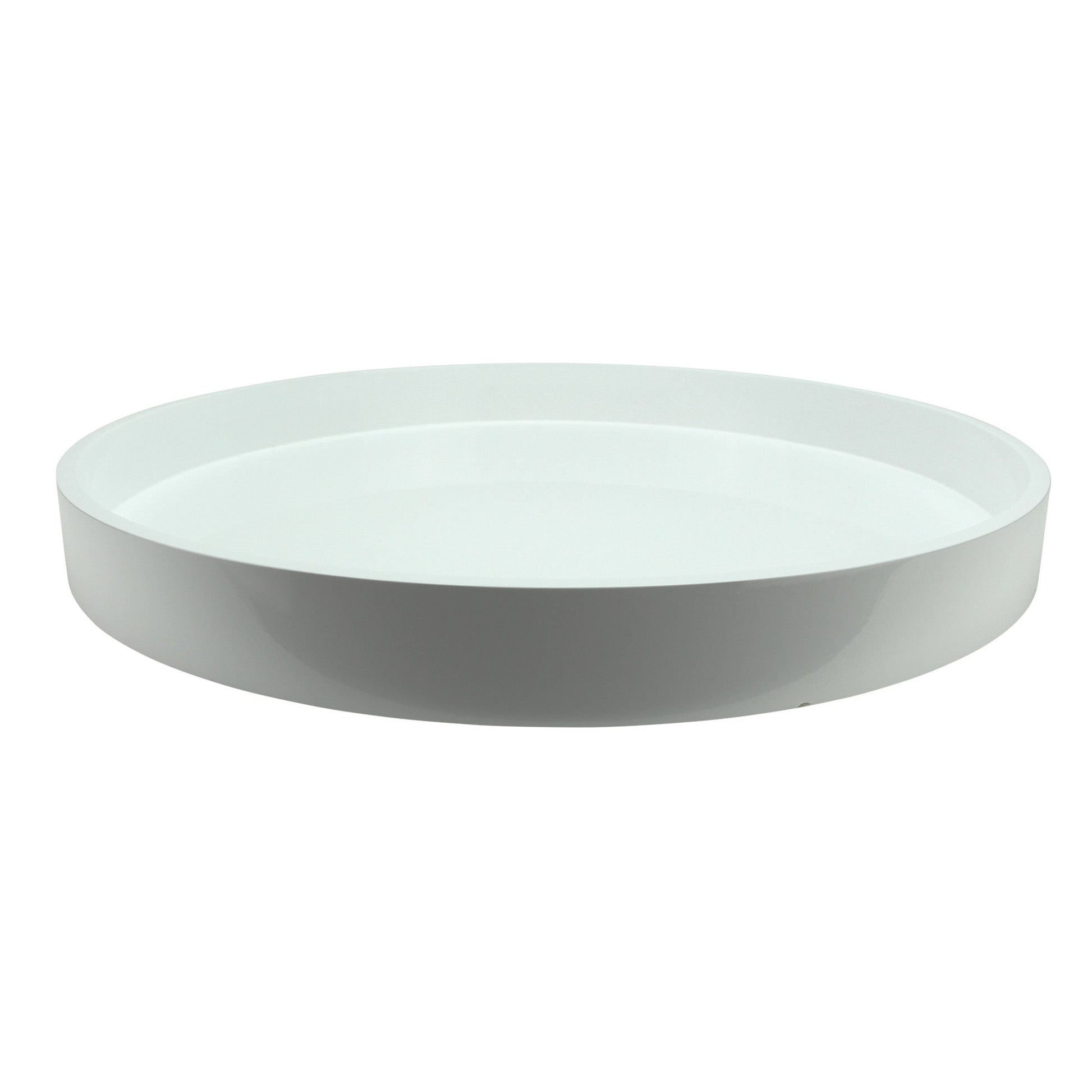 White Round Large Lacquered Tray - Addison Ross Ltd UK