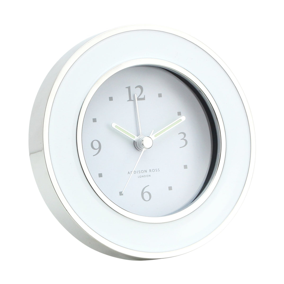 & Silver Silent Alarm Clock